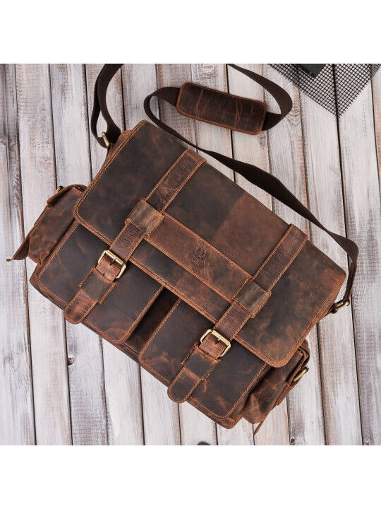 Paolo Peruzzi Tasche für Laptop in Braun Farbe T-106-HBR