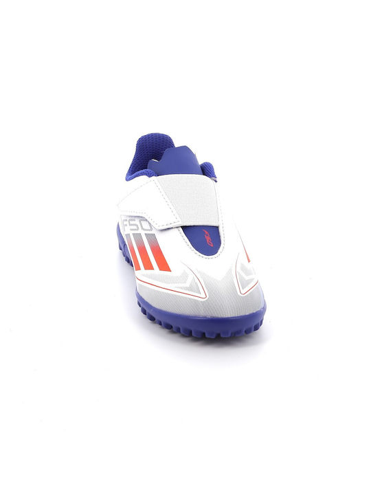 Adidas Παιδικά Ποδοσφαιρικά Παπούτσια F50 Club με Σχάρα Λευκά