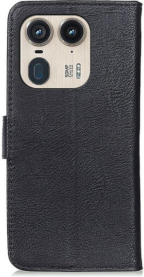 Edge 50 Ultra 5g Портмоне Кожа Черен (Motorola Edge 50 Ultra 5G)