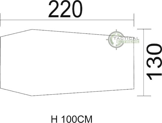 MFH MFH Tent Tunnel 2 Olive Καλοκαιρινή Σκηνή Camping Τούνελ Ορειβασίας Χακί για 2 Άτομα Αδιάβροχη 1200mm 220x130x100εκ.