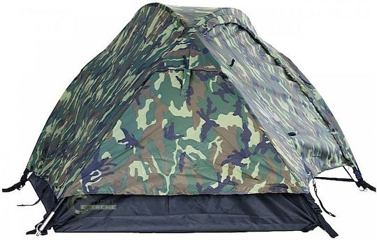 Mil-Tec Sommer Campingzelt Iglu Khaki mit Doppeltuch für 1 Person 240x135x85cm