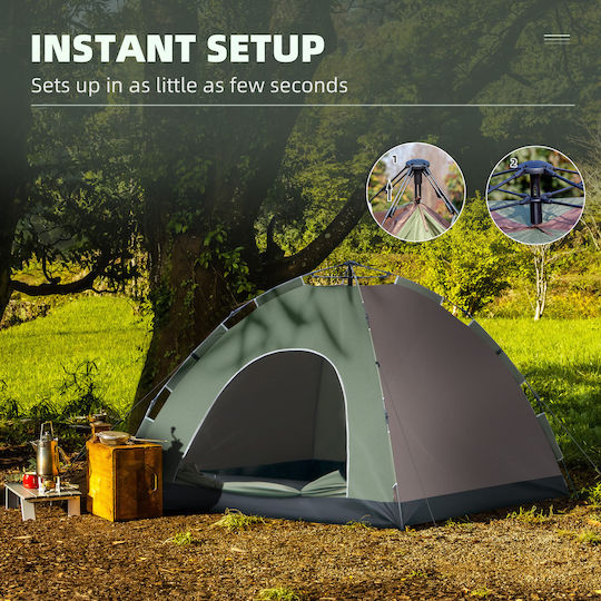 Outsunny Campingzelt Iglu Grüne Für 4 Personen 210x210x135cm