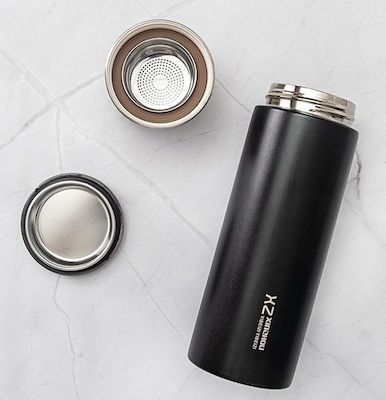 Bottle Thermos Stainless Steel / Plastic Black 600ml