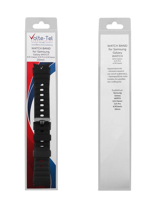 Volte-Tel Vt117 Strap Silicone Black (Samsung Watch 6/6 Classic)