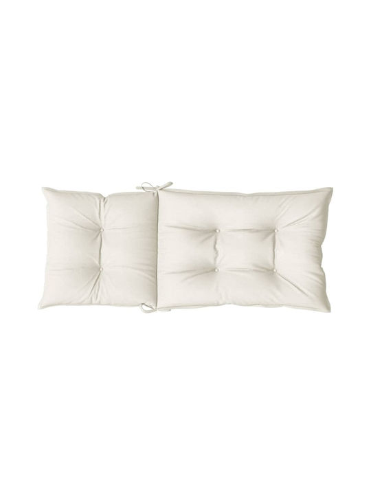 vidaXL Garden Chair Cushions with Backrest Beige 2 Pieces 50x120cm