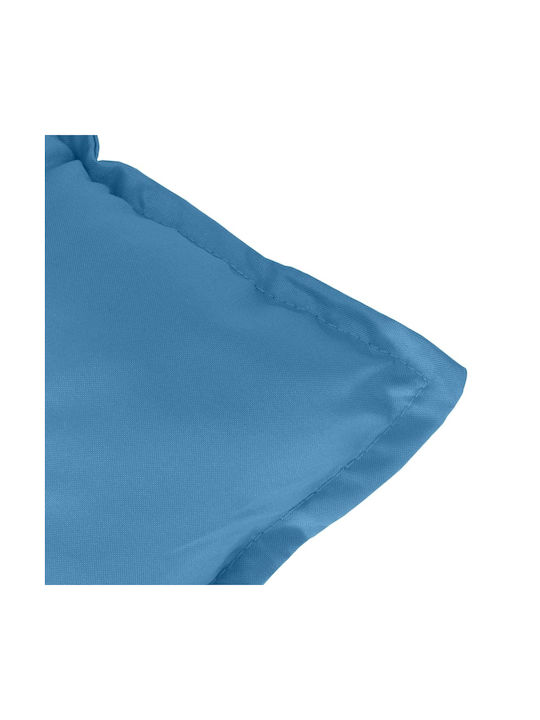 vidaXL Garden Chair Cushion with Backrest Blue 4 Pieces 50x100cm