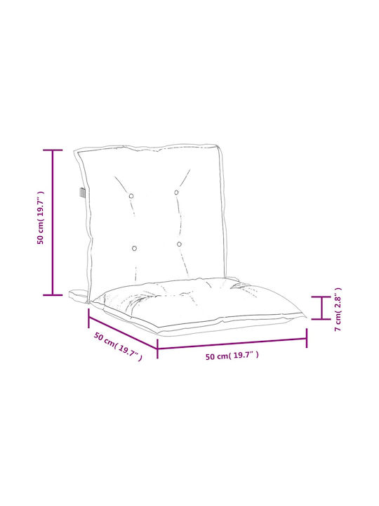 vidaXL Garden Chair Cushion with Backrest Blue 4 Pieces 50x100cm