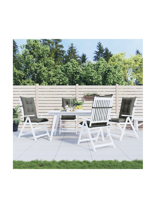 vidaXL Pernă pentru Scaun de Grădină cu Spate Sc. Grey 4buc 50x120cm.