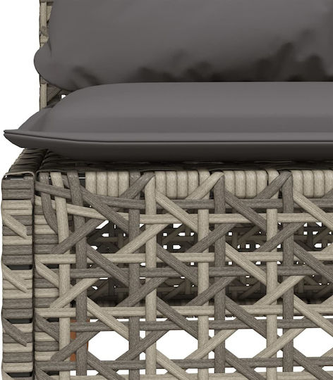 Outdoor-Stuhl Rattan Grey mit Kissen 63.5x63.5x62εκ.