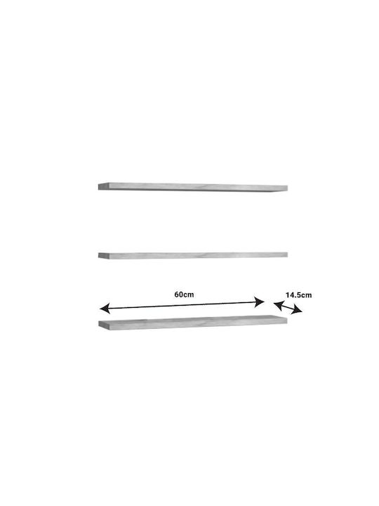 Shelf Wall Edna Natural Shade 60x14.5x1.8cm