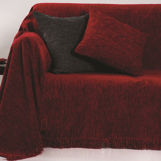 Anna Riska 1300 Sesselüberwurf Chenille 150x180cm Rote