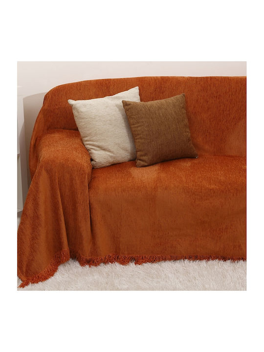 Anna Riska Three-Seater Sofa Throw 1300 180x280cm Terracotta 414575