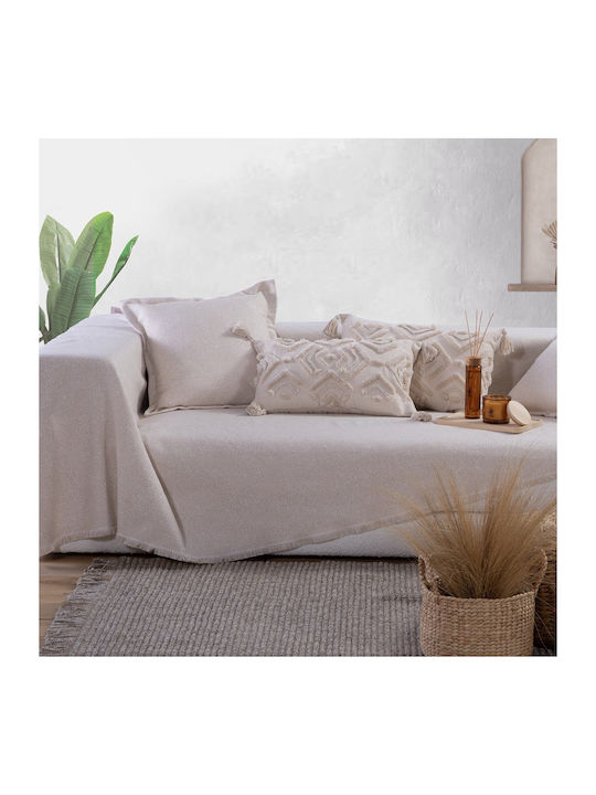 Nef-Nef Homeware Aronia Cuvertură Pentru Canapea 3 Locuri 170x300 cm Ecru