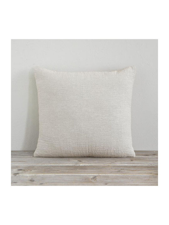 Nima Azura Three-Seater Sofa Throw 2 Sides Crinkled 180x300cm Ivory
