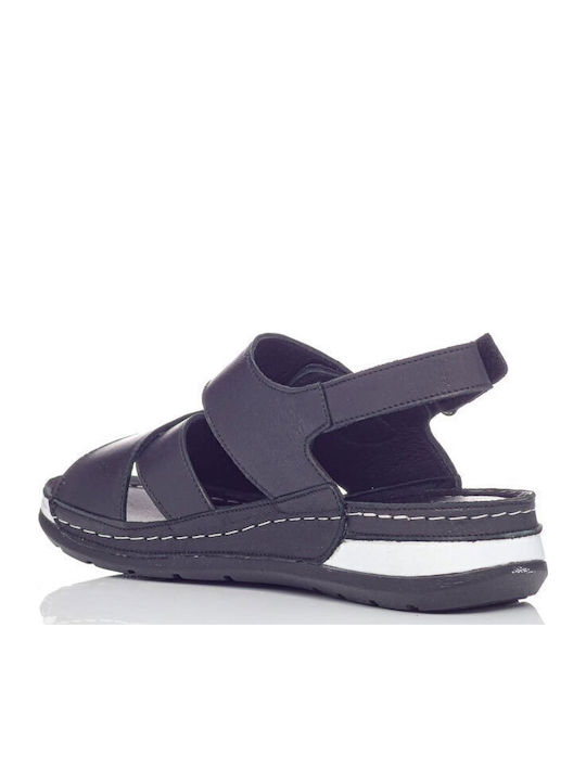 Anatomic Women's Leather Ankle Strap Platforms Black