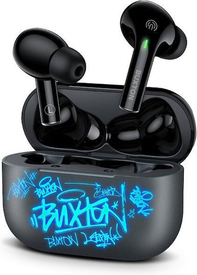 Buxton BTW 4600 In-ear Bluetooth Handsfree Ακουστικά με Θήκη Φόρτισης Μαύρα