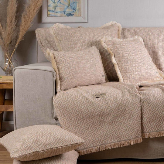 Aslanis Home Panion Ριχτάρι Διθέσιου Καναπέ Chenille 180x250εκ. Εκρού / Μπεζ