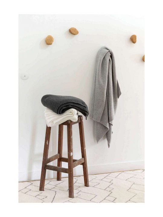 Vivaraise Danilo Armchair Throw Knitted 130x160cm Perle