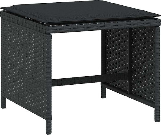 Σκαμπό Rattan 4τμχ 40x40x35cm