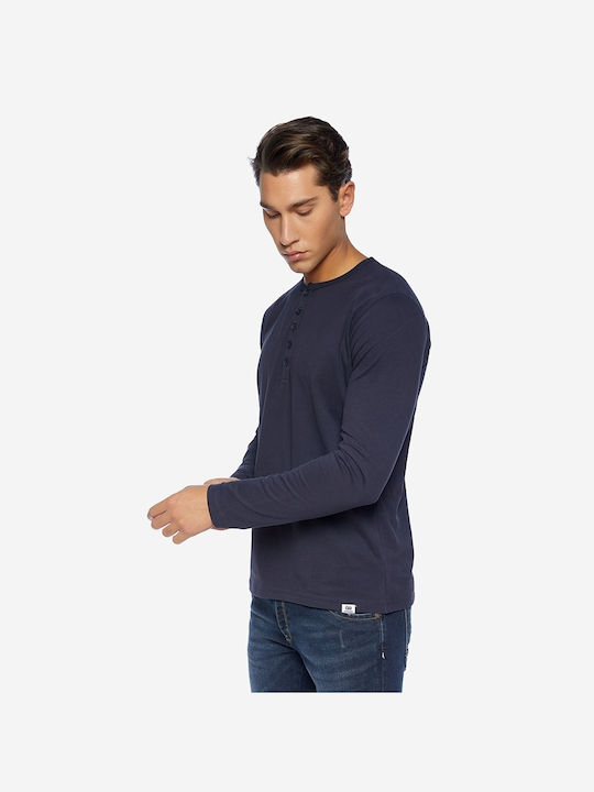 Camaro Men's Blouse with Buttons Indigo