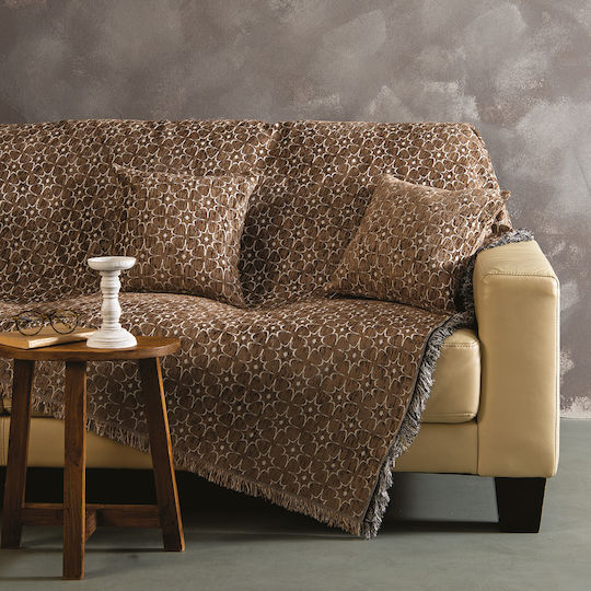 SB Home Nancy Διθέσιου Καναπέ Π180xΜ240cm brown