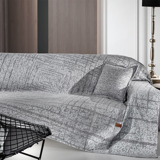 Guy Laroche Monte Ριχτάρι Τριθέσιου Καναπέ Chenille 180x300εκ. Grey 1133030223022