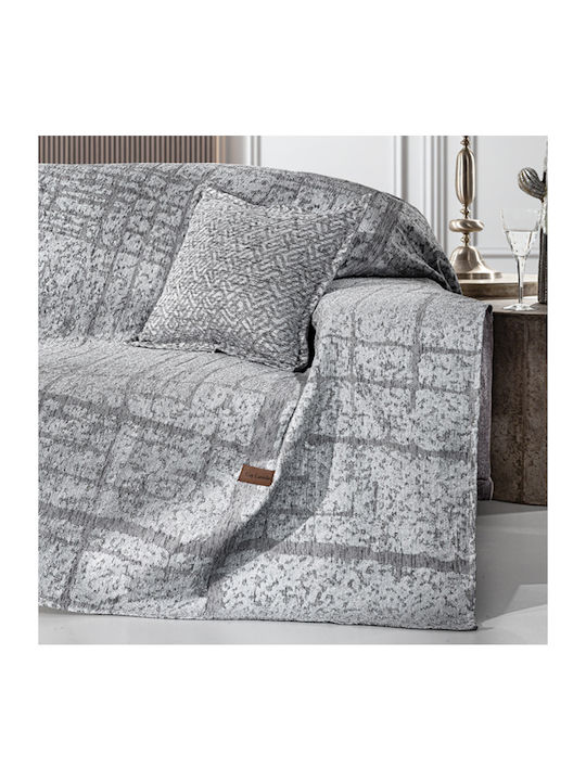 Guy Laroche Monte Ριχτάρι Τριθέσιου Καναπέ Chenille 180x300εκ. Grey 1133030223022