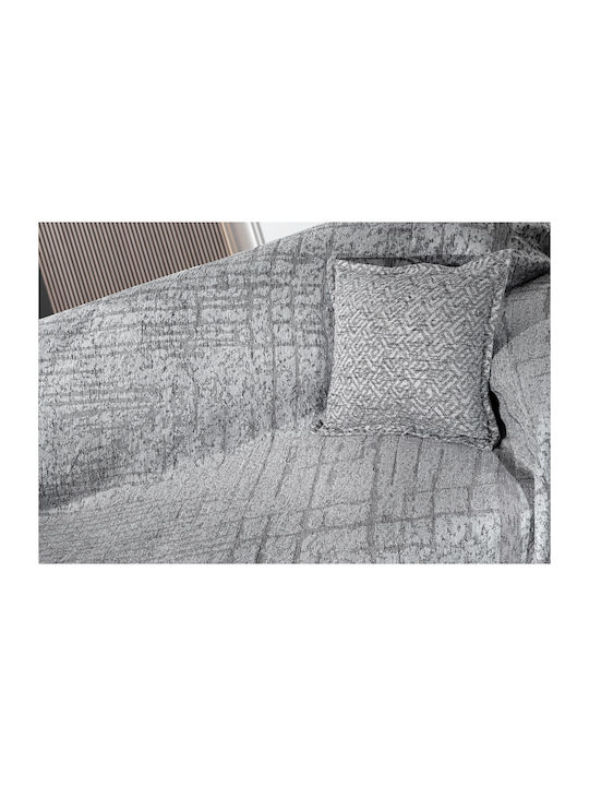 Guy Laroche Monte Ριχτάρι Τριθέσιου Καναπέ Chenille 180x300εκ. Grey 1133030223022