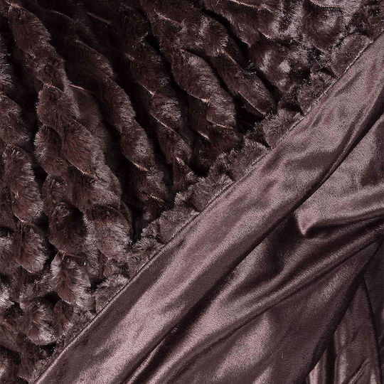 Silk Fashion Silk Fashion Armchair Throw Fur 170x220cm Brown