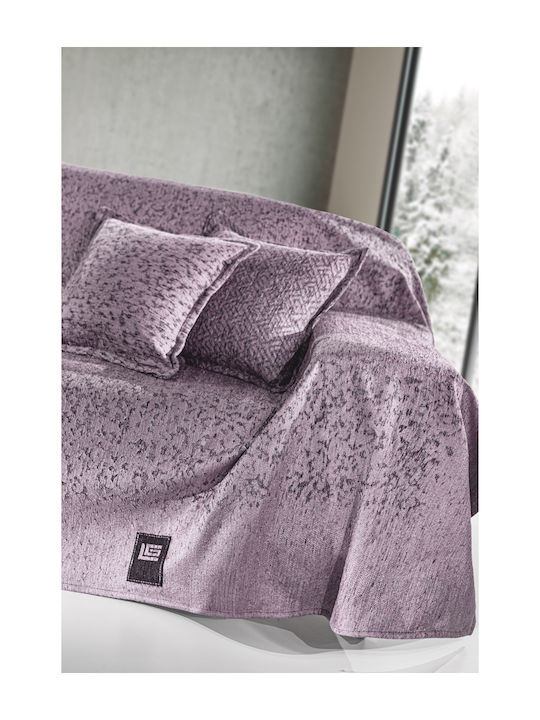 Guy Laroche Four-Seater Sofa Throw 2 Sides Matis 180x350cm Purple