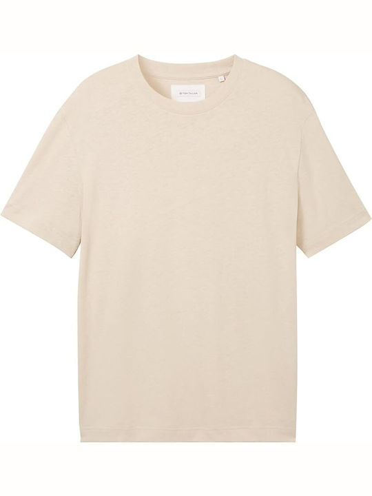 Tom Tailor Herren T-Shirt Kurzarm Beige