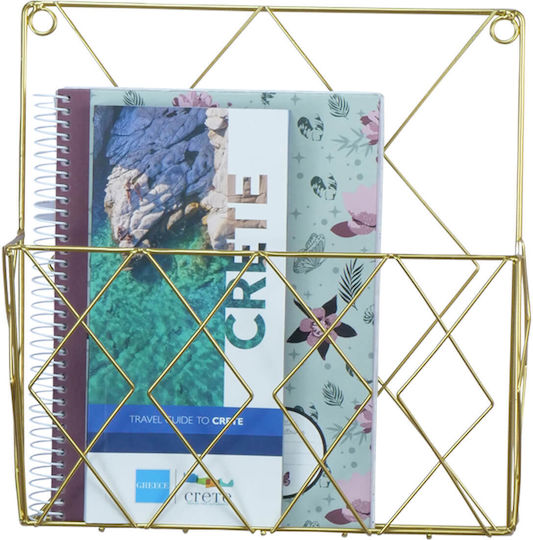 Gold Wall Shelf 25x7x26cm