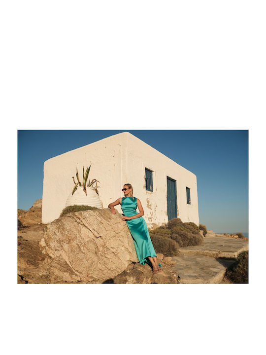 RichgirlBoudoir Καλοκαιρινό Maxi Φόρεμα για Γάμο / Βάπτιση Τιρκουάζ