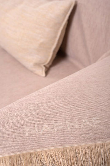 Naf Naf 358/135 Armchair Throw Chenille 300x180cm Dark Beige