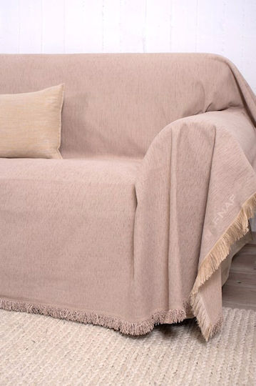 Naf Naf 358/135 Armchair Throw Chenille 300x180cm Dark Beige