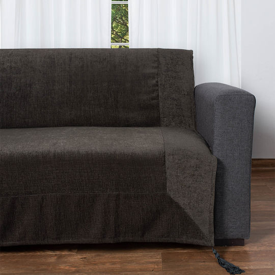 Silk Fashion Armchair Throw Chenille 180x180cm Olive Green