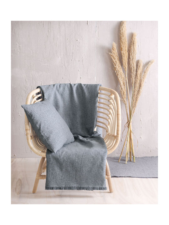 Rythmos Armchair Throw 2 Sides Dante 180x160cm Grey