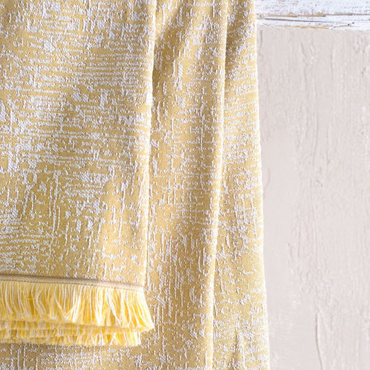 Rythmos Canda Sofa Throw 2 Sides Jacquard 180x240cm Mustard