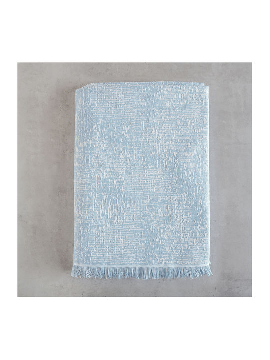 Rythmos Canda Three-Seater Sofa Throw Two Sides Jacquard 180x280cm Petrol Blue