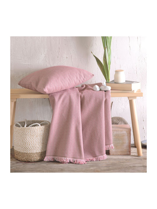 Rythmos Silvana Three-Seater Sofa Throw 2 Sides Jacquard 180x280cm Rotten Apple