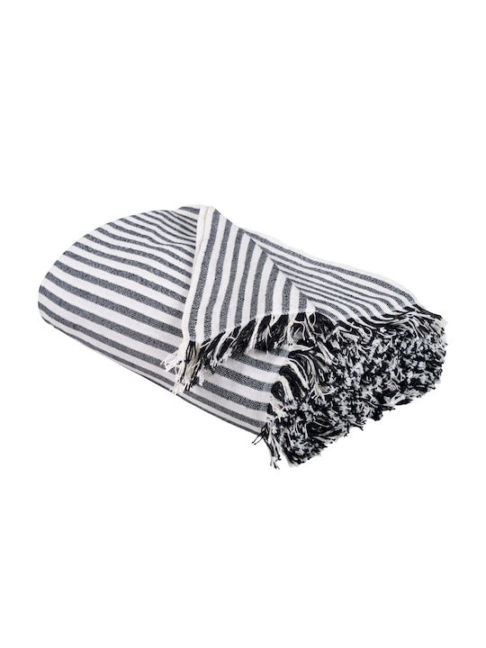 Das Home 0253 Dreisitzer-Sofa Wurf Jacquard 180x300cm Ecru