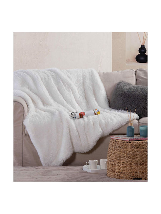 Nef-Nef Homeware Sofa Cushion Iverson from Fur White 50x50cm.