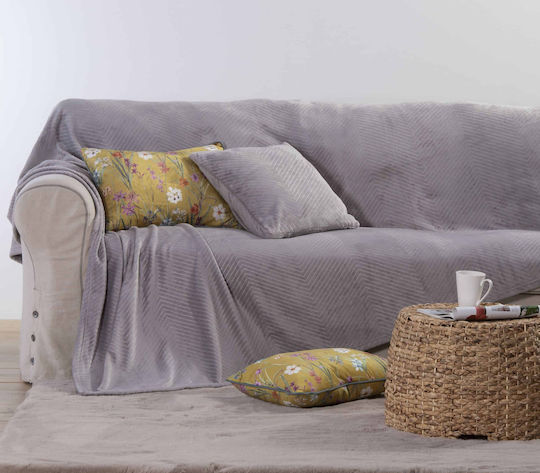 Nef-Nef Homeware Μαξιλάρι Καναπέ Dakari Fleece Grey 45x45εκ.