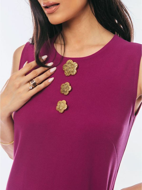 Rochii Mini De Seara Rochie-Cămașă Magenta