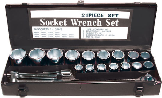 Gadget Master Ratschen- & Steckschlüssel-Sets 21Stück