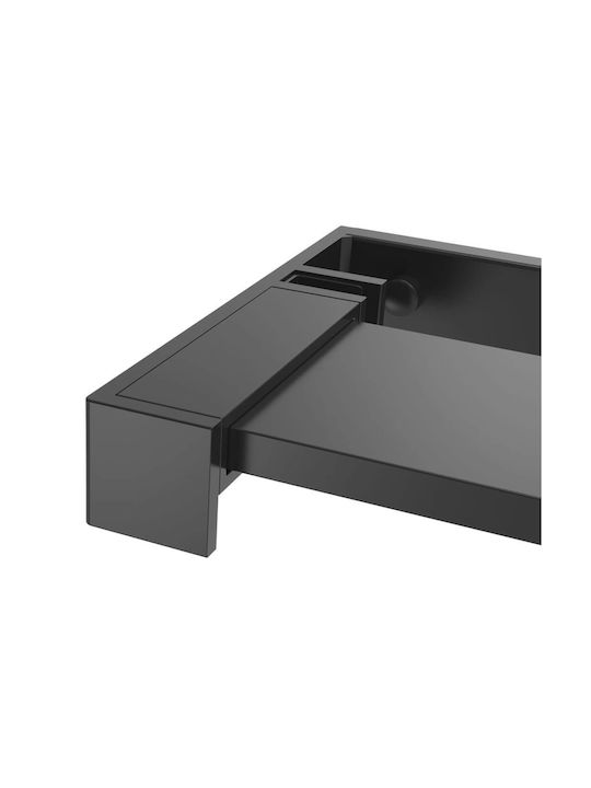 vidaXL Divider de verandă Duș cu Glisare Ușă 118x190cm Dungi Negru
