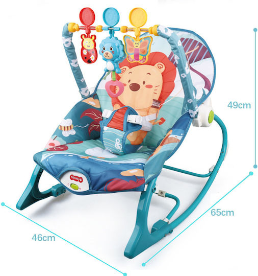 Electric Relax pentru Bebeluși cu Muzică și Vibrații Albastru pentru Copil până la 18kg
