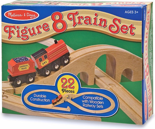 Melissa & Doug Railroad Tracks made of Wood for 3+ years+ Years