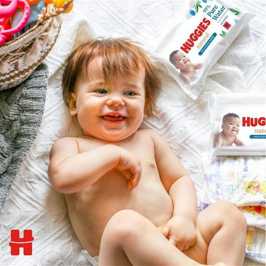 Huggies Natural Pure Бебешки кърпички 48бр
