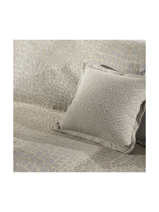 Guy Laroche Decorative Pillow Case Bali Made of 100% Cotton Golden 50x50 cm